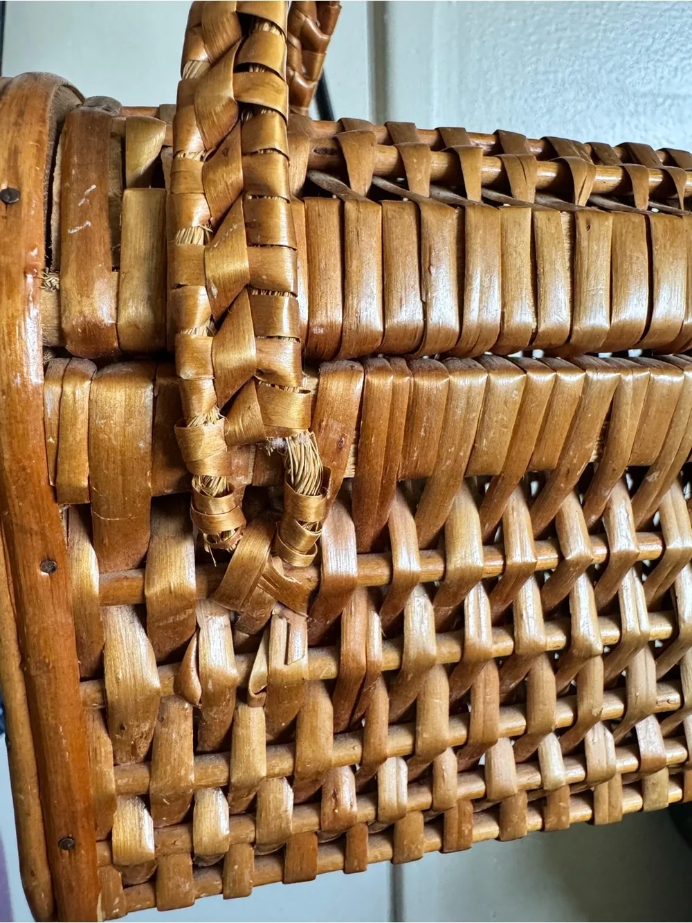 Vintage Woven Basket Bag